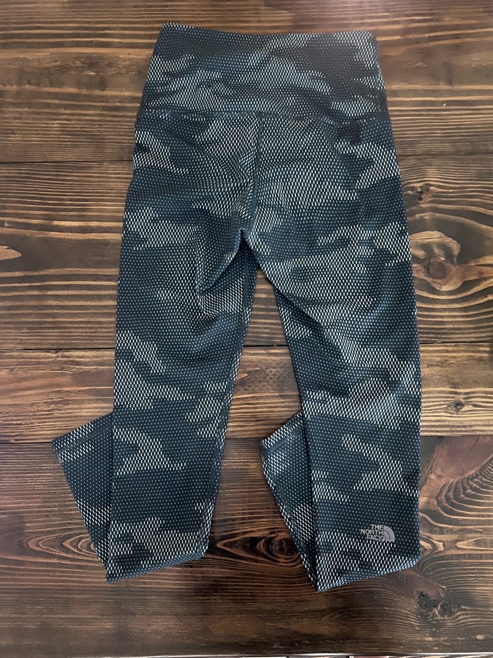 The North Face Navy & White Camo leggings